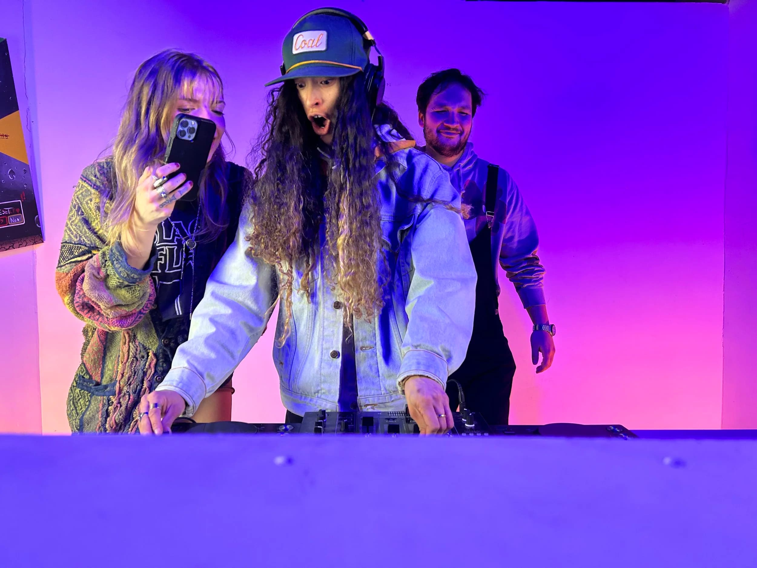 Performance shot on the studio stage